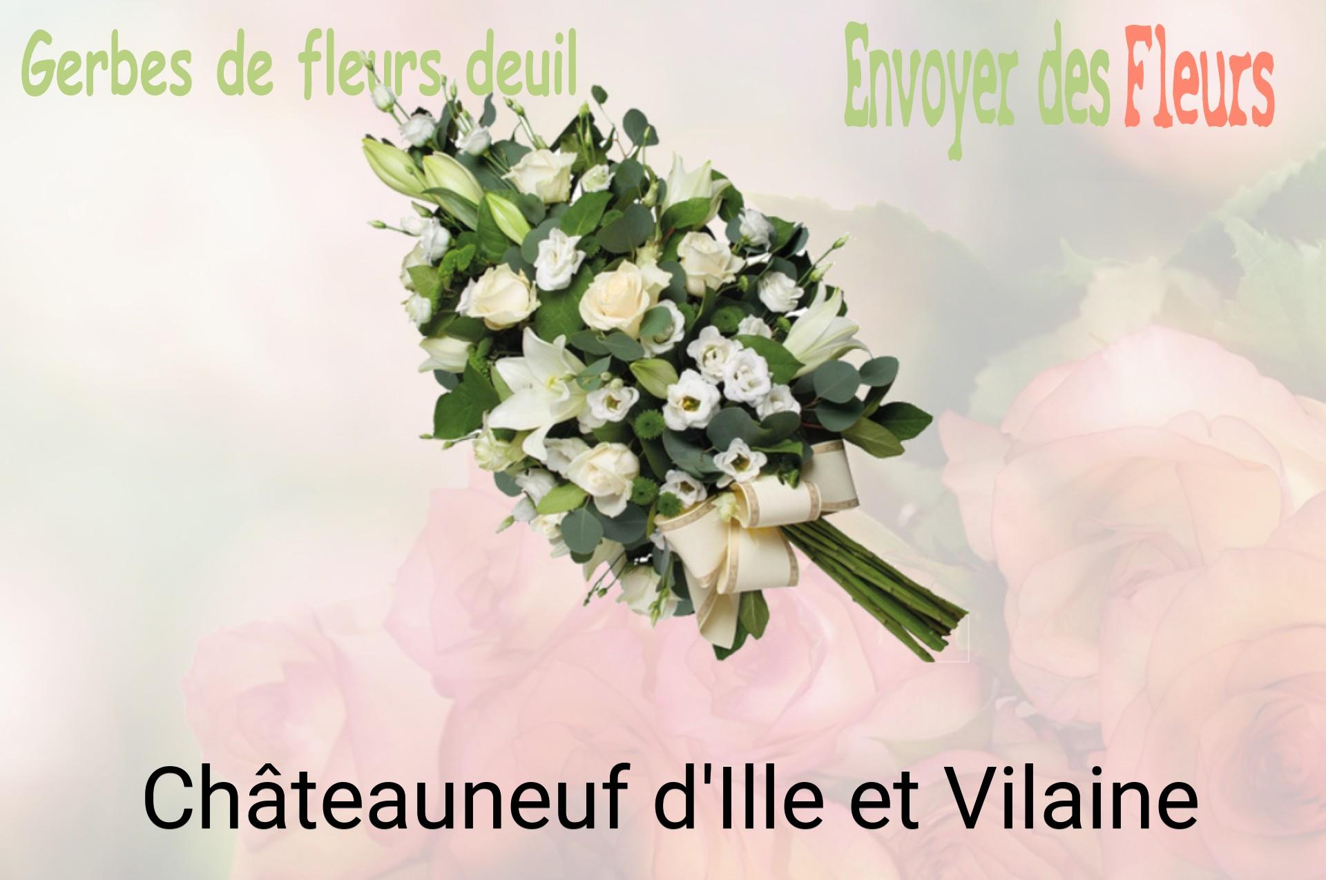 Gerbe de fleurs de deuil livrée à Châteauneuf-d'Ille-et-Vilaine